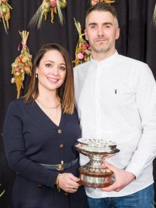 RHS Annual Awards Ceremony which was held at the RHS Lindley Hall on the 6th March 2023. E H Trophy winner  Victoria Hart and Jonathan Hart of Harts Lilies.